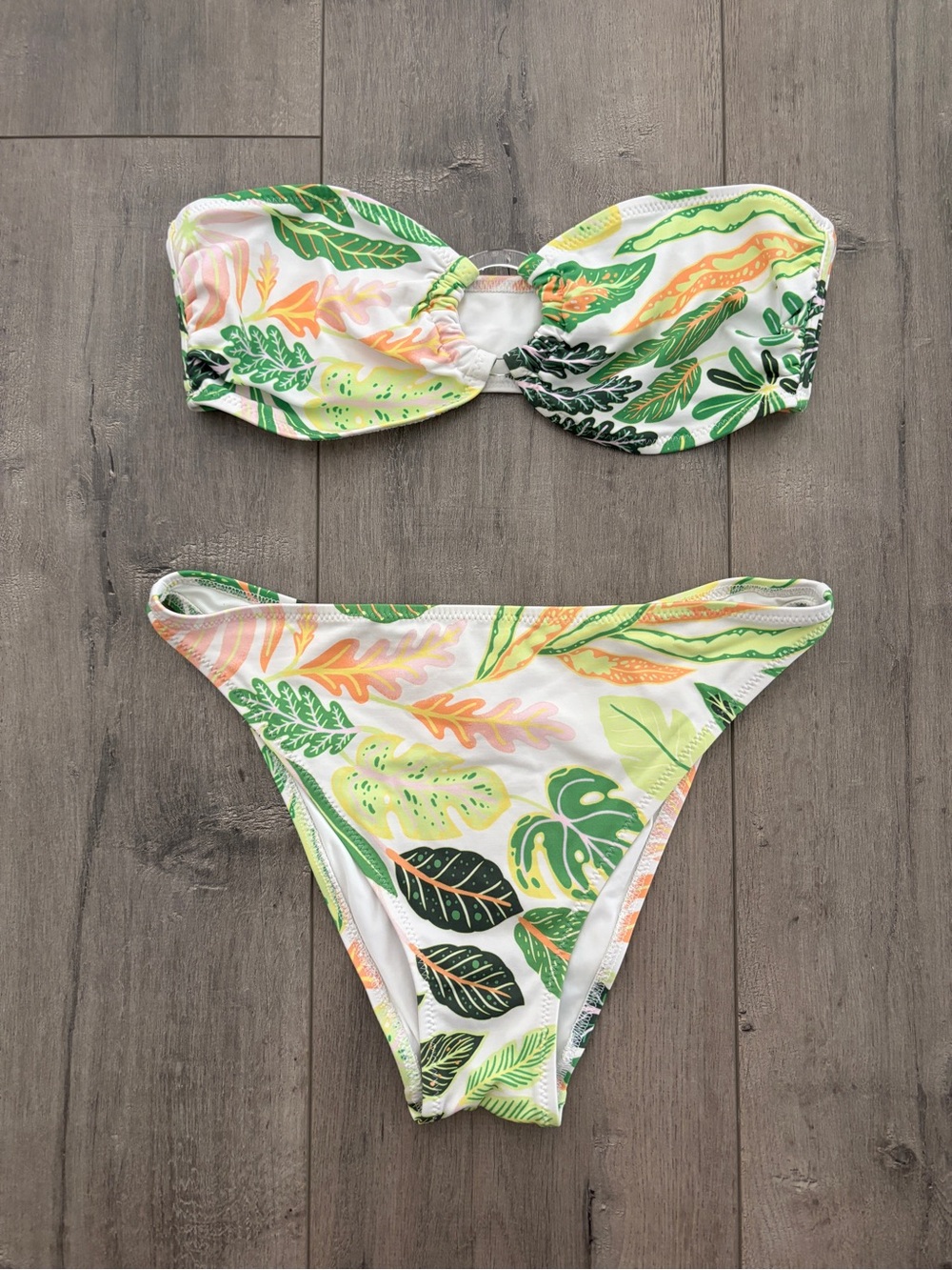 Solid &Striped The Tati Palm Lwaf Print Bikini